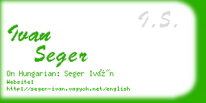 ivan seger business card